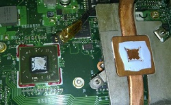 očišćen kuler na laptopu